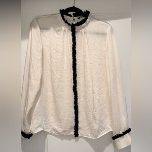 Zara Basic Black and White Top